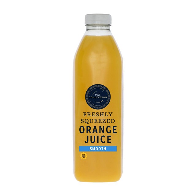 M&S freshly squeezed smooth orange juice 1L, imported from the UK