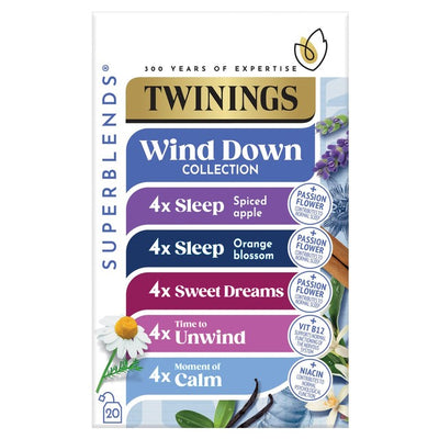 Twinings Superblends Wind Down Herbal Tea Bags Variety Pack, 20 Tea Bags