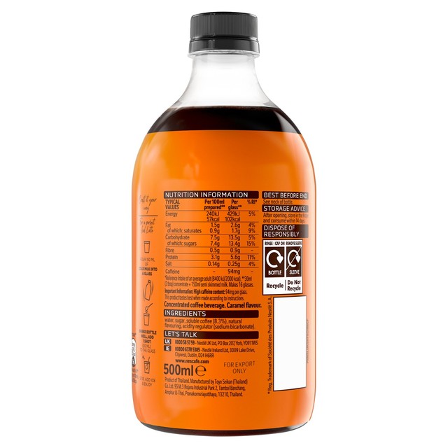 Nescafe espresso concentrated iced caramel 500ml - British product