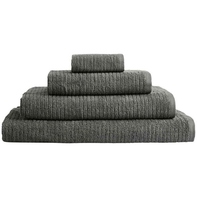 M&S cotton quick dry towel in charcoal, imported from the UK