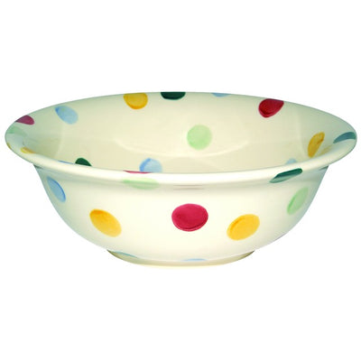Polka Dot Ceramic Cereal Bowl, 16.5cm Diameter and 6cm Height
