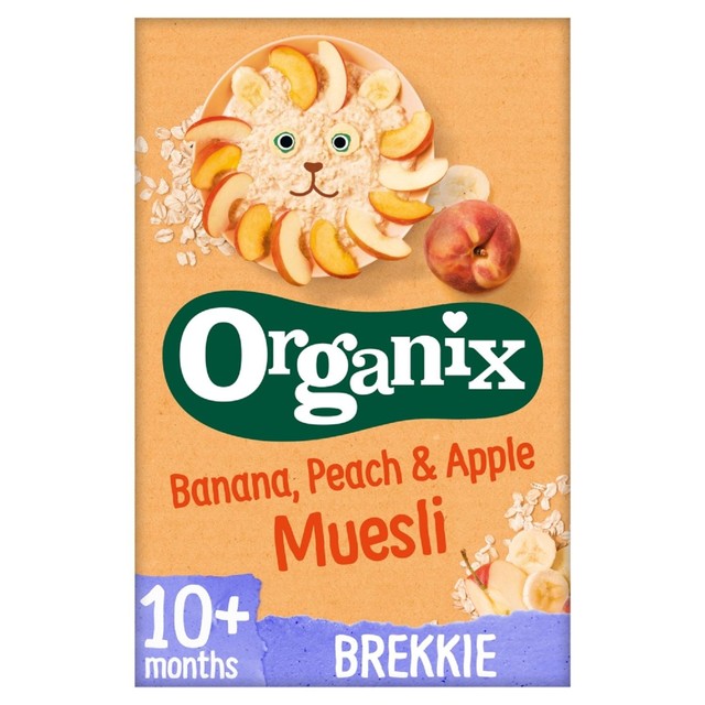 Organix banana, peach and apple baby muesli 200g, imported from the UK