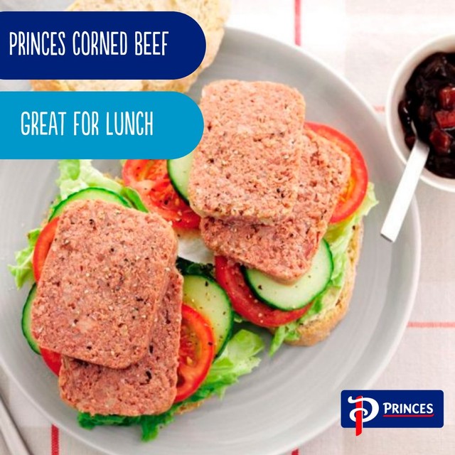 Princes corned beef 340g, imported from the UK