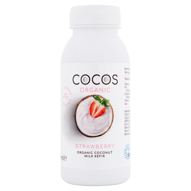COCOS organic strawberry coconut kefir 200ml - British product