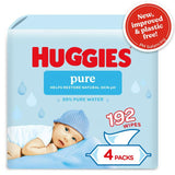 Huggies Pure Plastic Free Baby Wipes 4 x 48