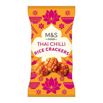 M&S Thai Chilli Rice Crackers Savoury Snack 150g