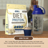Applied Nutrition Diet Whey Protein Powder Vanilla Ice Cream 450g - British product