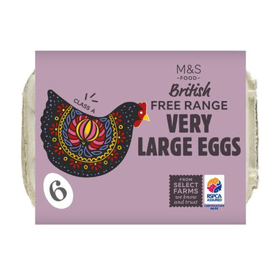 M&S Free Range Very Large Eggs 6 Pack
