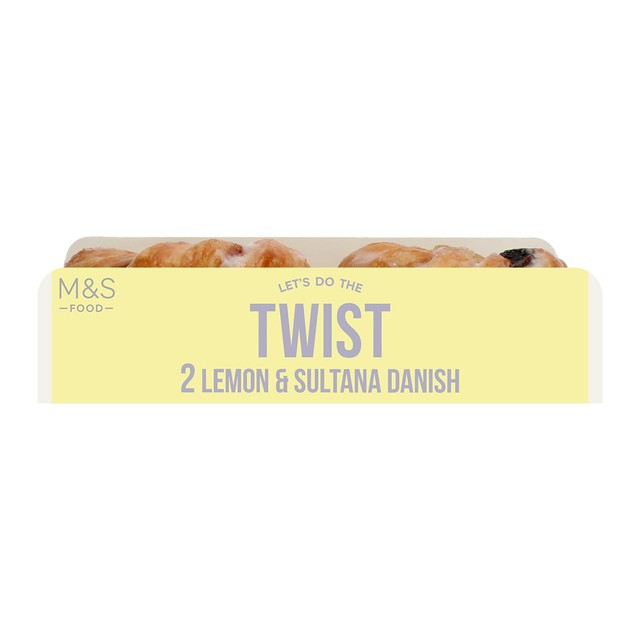 M&S lemon and sultana Danish pastries 2 pack, imported from the UK