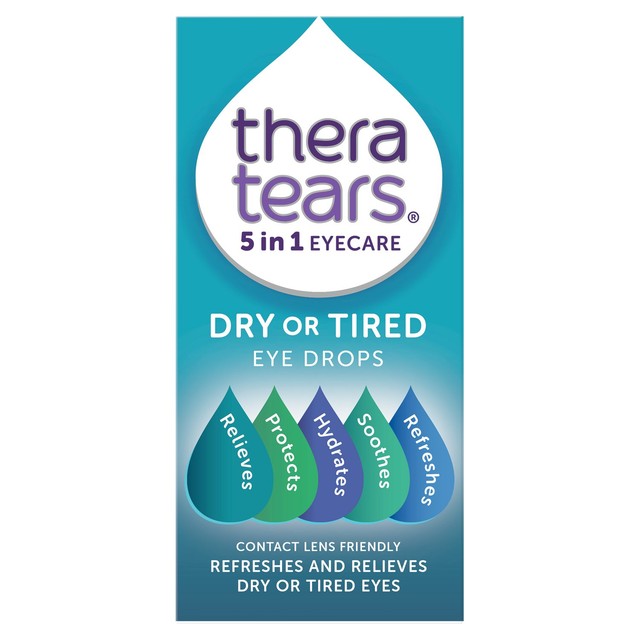 TheraTears 5 in 1 dry or tired eye drops 10ml (British brand)