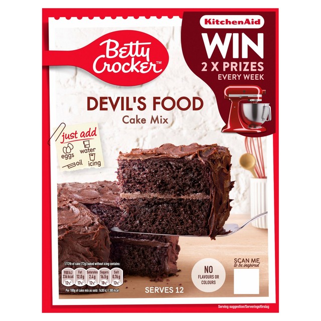 Betty Crocker Devil's Food Chocolate Cake Mix 425g - British product