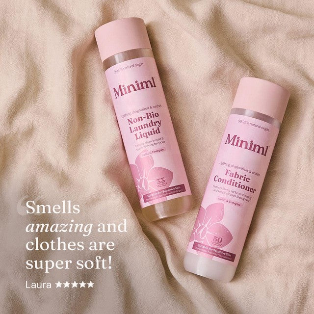 Miniml Fabric Conditioner Pink Dragonfruit & Orchid 1L, imported from the UK