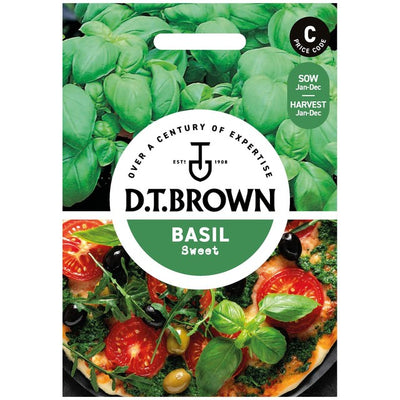 Mr Fothergills Seeds D.T. Brown Basil Sweet Herb Seeds 500 Seeds