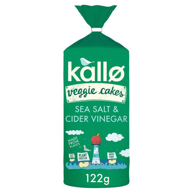 Kallo sea salt and cider vinegar lentil and pea cakes 122g, UK version