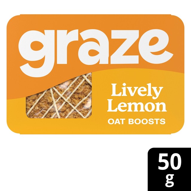 Graze Lively Lemon flapjack 50g, UK version