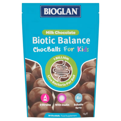 Bioglan Biotic Balance Kid's Milk Chocballs Probiotic Supplement 75g