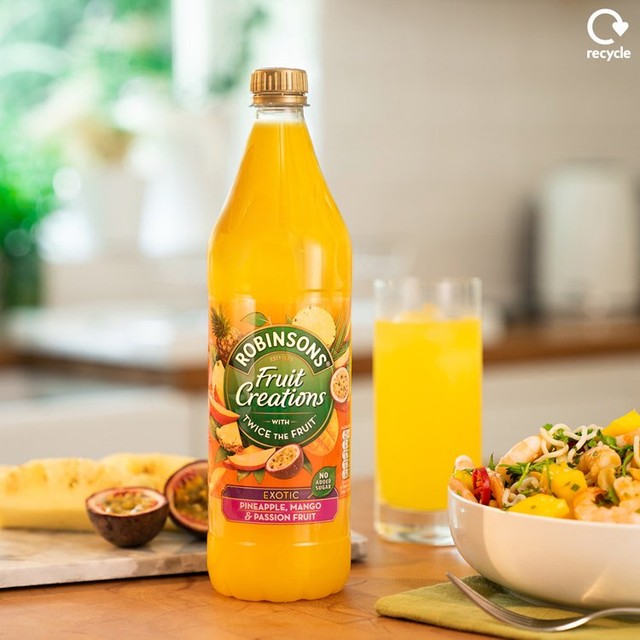 Robinsons pineapple mango passionfruit squash concentrate 1L, imported from the UK