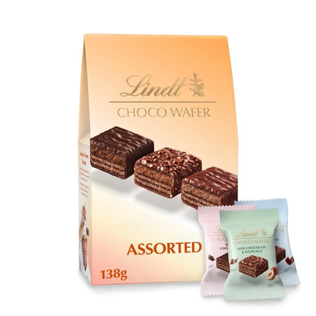 Lindt assorted chocolate wafer box 138g, UK version