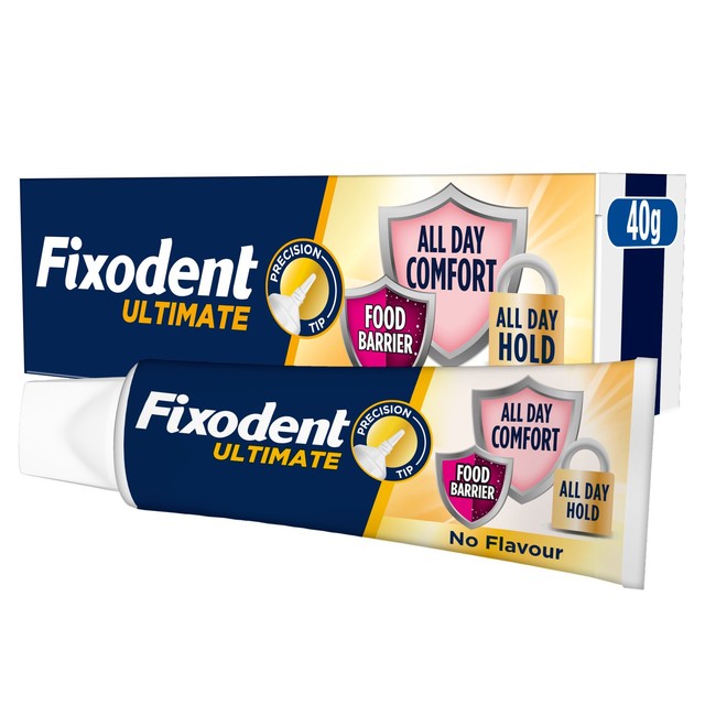 Fixodent denture adhesive cream Flavour Free 40g - British product