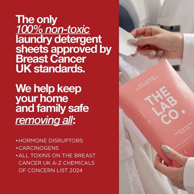 The Lab Co. non-bio laundry sheets energising scent 32 loads (British brand)