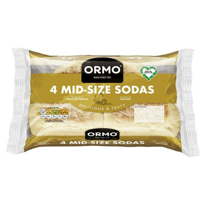 Ormo mellomstore sodabrød x4