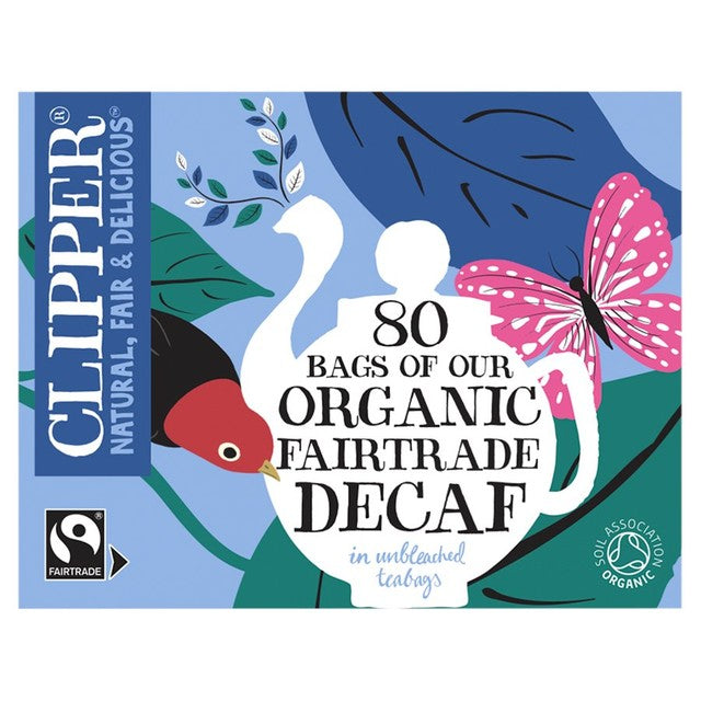 Clipper Organic Naturally Decaffeinated Tea Bags 80 Bags - British product