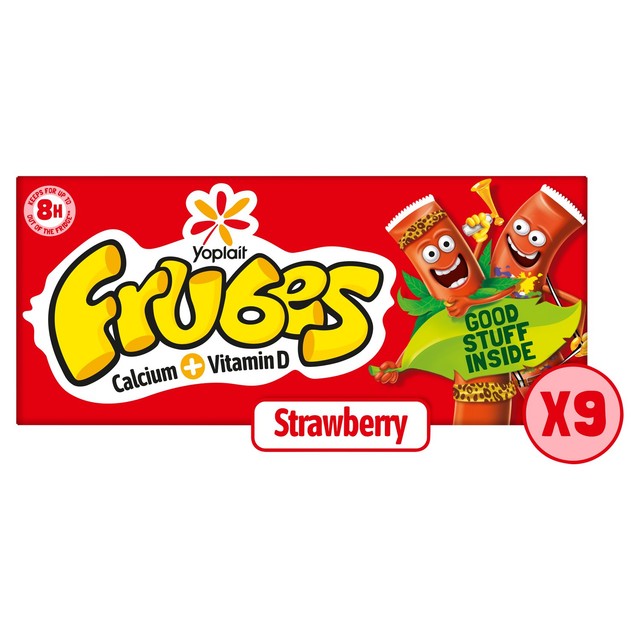 Frubes Kids Strawberry Yoghurt Tubes 9 x 37g - British product