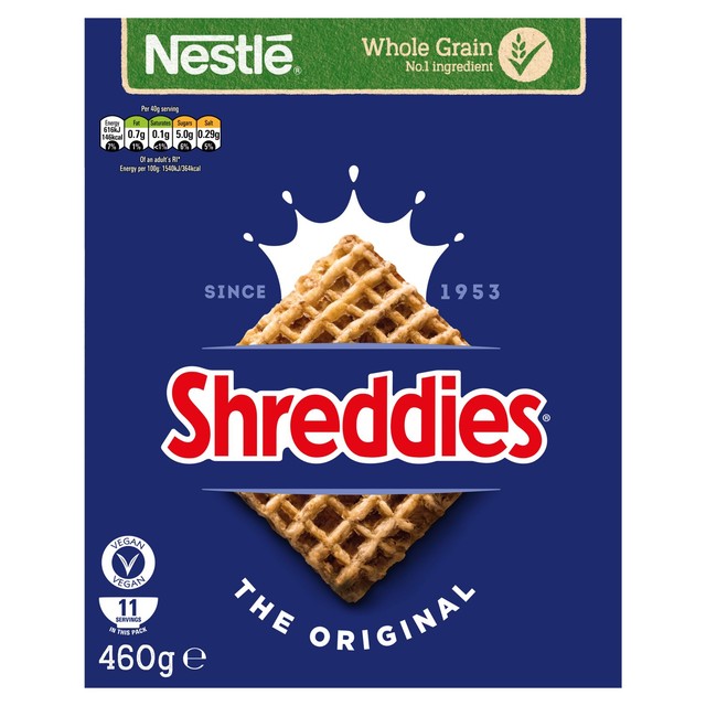 Nestle Shreddies Original breakfast cereal 460g (British brand)