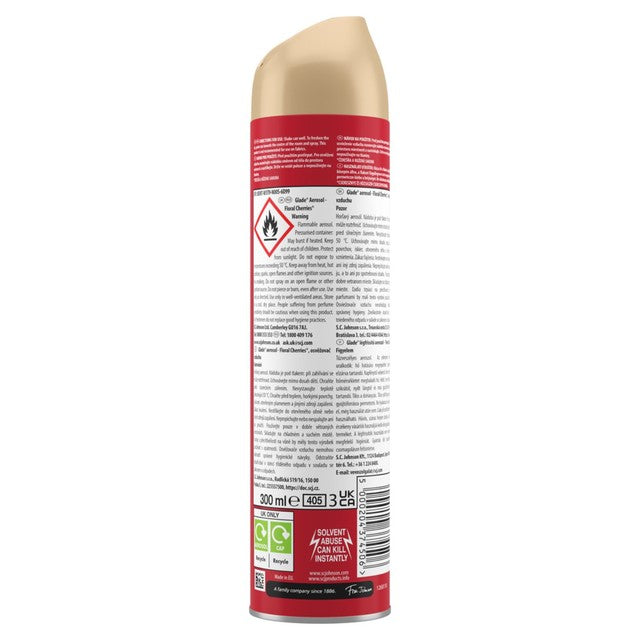 Glade aerosol air freshener Floral Cherries 300ml, UK version