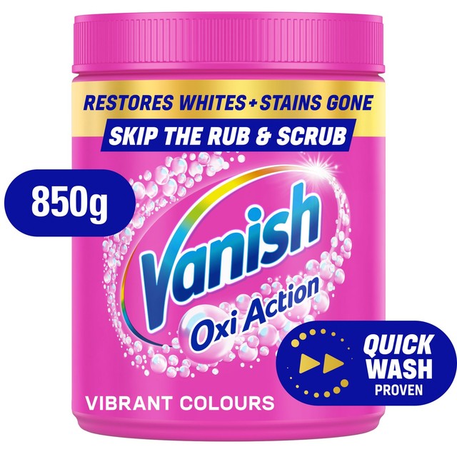 Vanish Oxi Action fabric stain remover powder for colours 850g (British brand)