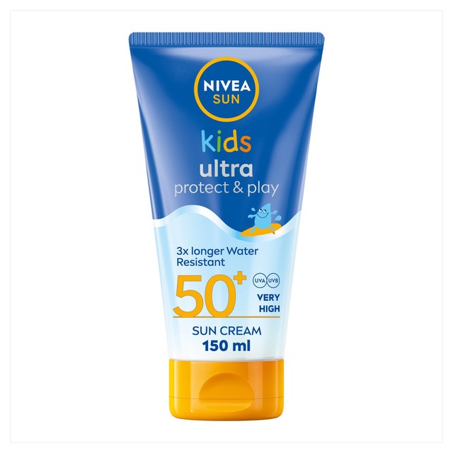Nivea Kids Protect & Play Ultra SPF 50+ Sun Cream 150ml, imported from the UK