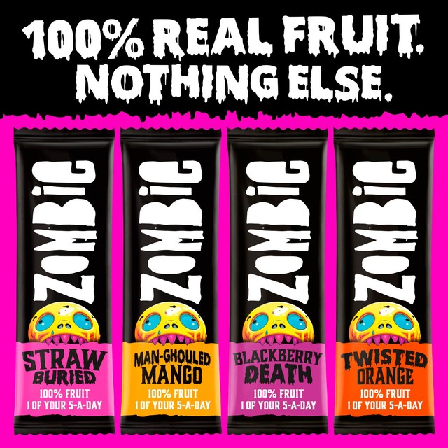 Zombie Snacks Fruit Bars Variety Multipack 100g (British brand)