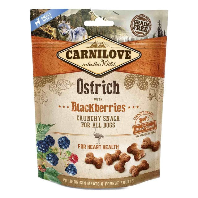 Carnilove Ostrich with Blackberries Dog Treats 200g - British product