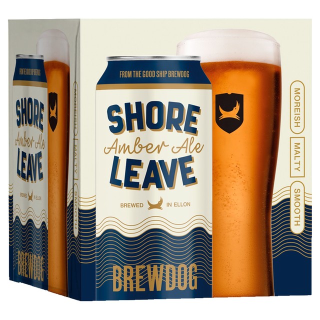 BrewDog Shore Leave amber ale 4 x 440ml cans - British product