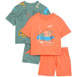 M&S Dino Pyjamas Orange 3-4 Years, imported from the UK