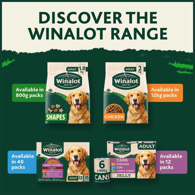 Winalot Shapes dog biscuits 800g (British brand)