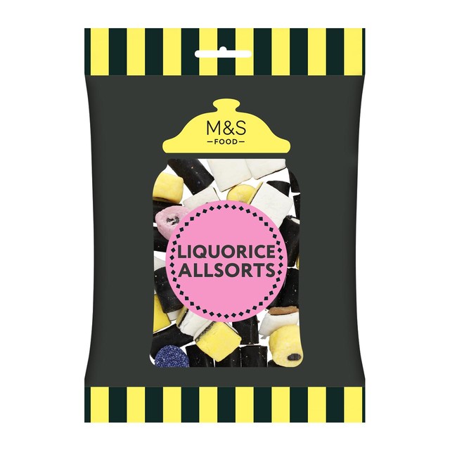 M&S Liquorice Allsorts 225g, imported from the UK