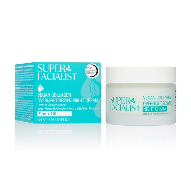 Super Facialist Vegan Collagen SleepSmart Overnight Resync Night Cream