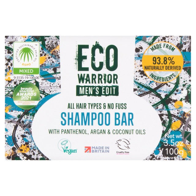 Little Soap Company Eco Warrior Men's Edit Shampoo Bar 100g - British product