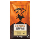 Grumpy Mule Colombia Organic coffee beans 200g, UK version