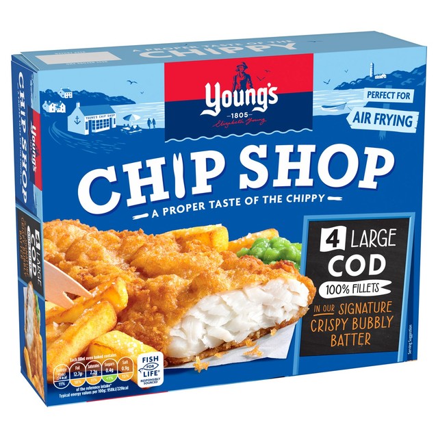 Young's large battered cod fillets 440g (British brand)