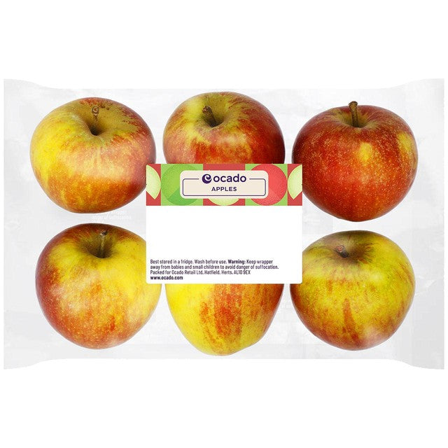 Ocado British Cox apples 6 per pack, imported from the UK