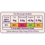 Ocado gluten free beef burgers 454g, imported from the UK