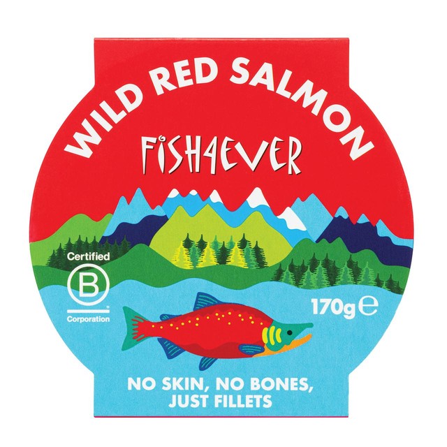 Fish4Ever Wild Pacific Red Salmon fillets 170g - British product