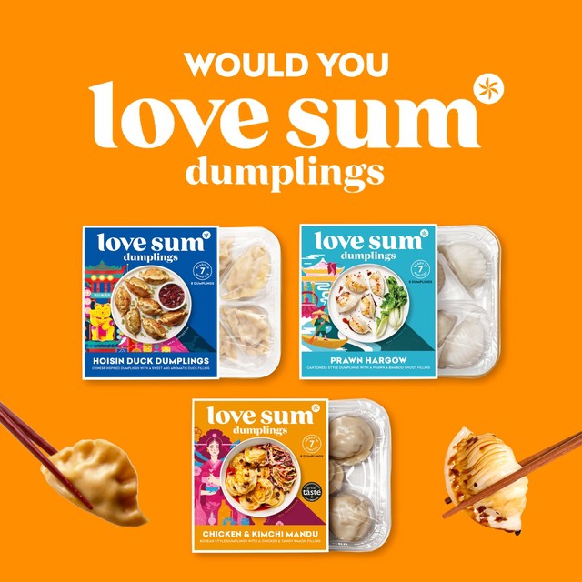 Love Sum chicken and kimchi mandu dumplings 240g, UK version