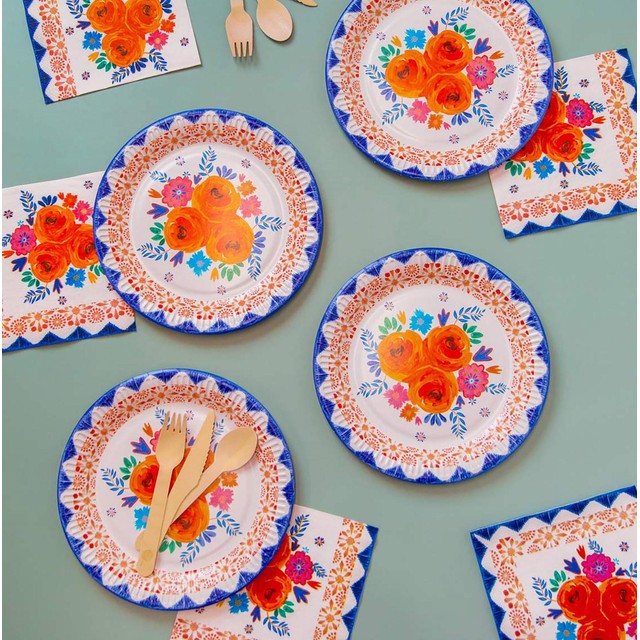 Talking Tables boho floral paper napkins 20 pack (British brand)