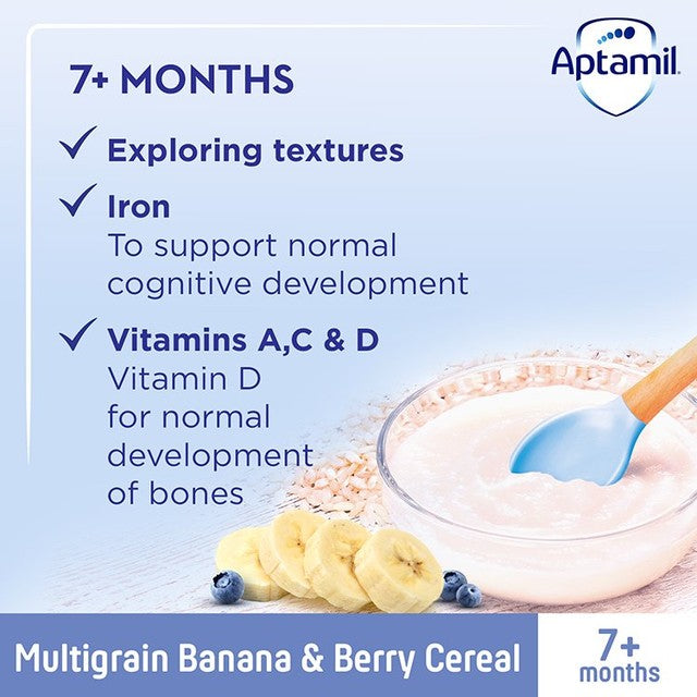 Aptamil Banana & Berry Multigrain Porridge baby cereal 200g - British product