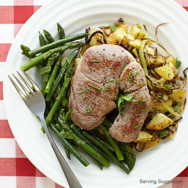 Ocado 2 lamb leg steaks 300g, imported from the UK
