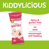 Kiddylicious strawberry maxi wafers baby rice wafers 10 x 4g, UK version
