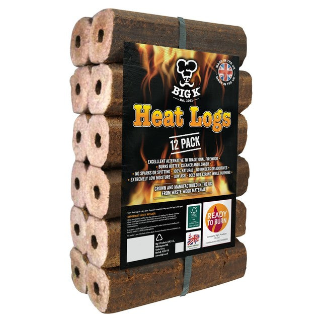 Big K heat logs 12 pack - British product